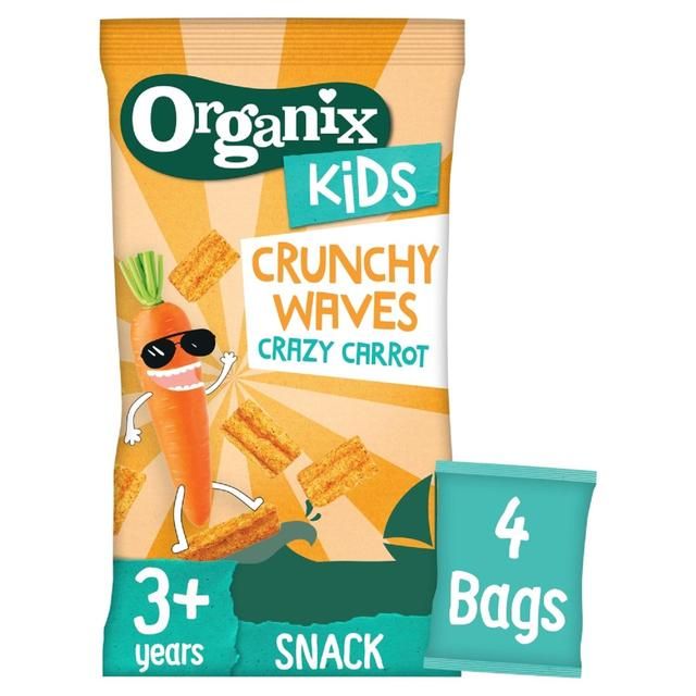 Organix KIDS Crazy Carrot Crunchy Waves 4 x 14g