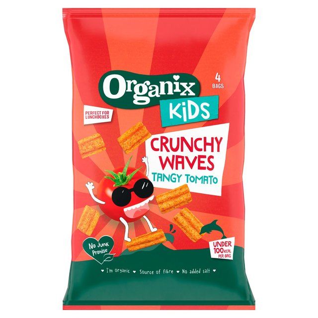 Organix KIDS Tangy Tomato Crunchy Waves 4 x 14g