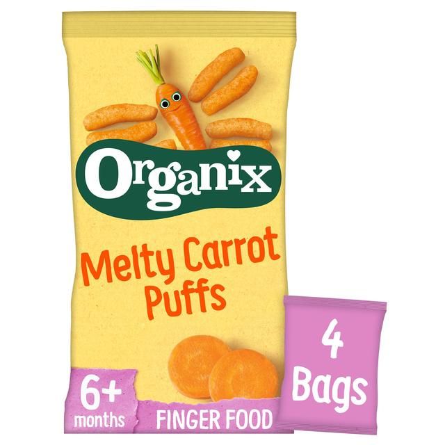 Organix Melty Carrot Organic Puffs 6 mths+ Multipack 4 x 18g