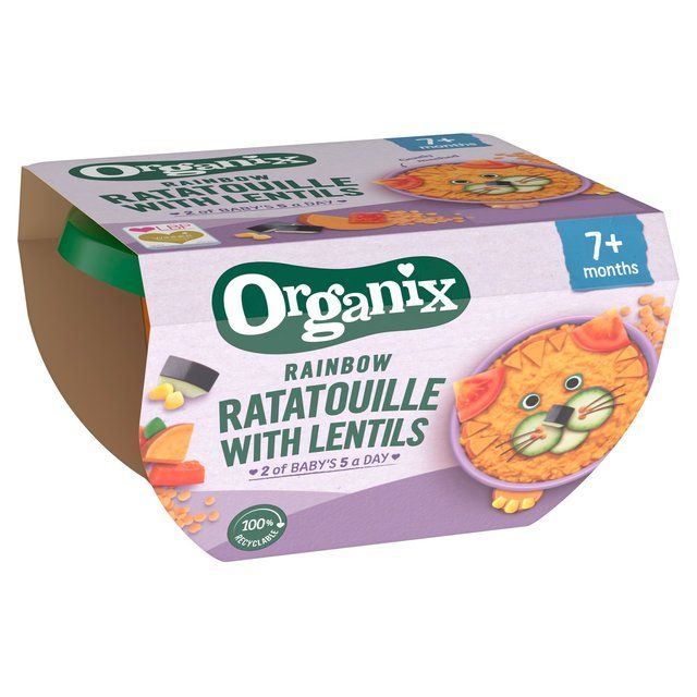 Organix Rainbow Ratatouille With Lentils Baby Food 7 months 130g