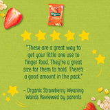 Organix Strawberry Weaning Wands Organic Baby 6 months+ snack 25g