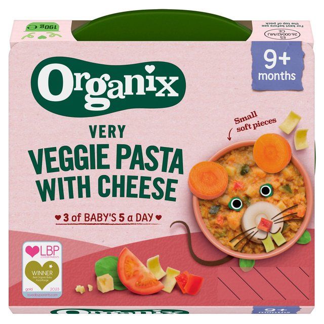 Organix Very Veggie Pasta With Cheese Baby Food 190g