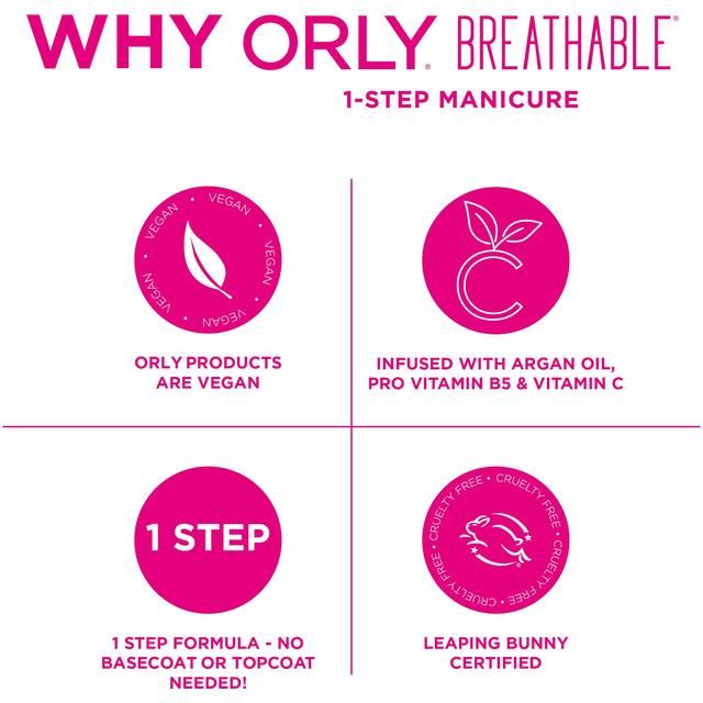 Orly 4 in 1 Breathable Treatment & Colour Nail Polish - Happy & Healthy 18ml