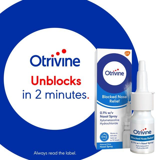 Otrivine Blocked Nose & Congestion Relief Nasal Spray 10ml