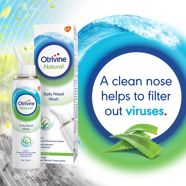 Otrivine Natural Daily Nasal Wash with Aloe Vera Drug Free 100ml