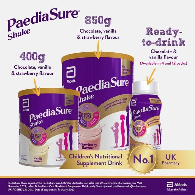 PaediaSure Shake Vanilla Nutritional Supplement Drink 1-10 Yrs Multipack 4 x 200ml