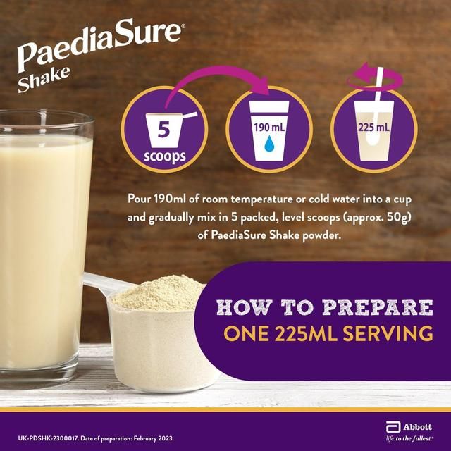 PaediaSure Shake Vanilla Nutritional Supplement Powder 1-10 Yrs 400g