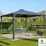 Palram Canopia Palermo 3.6 x 3.6 m (11.8 x 11.8 ft) Aluminium and Polycarbonate Gazebo