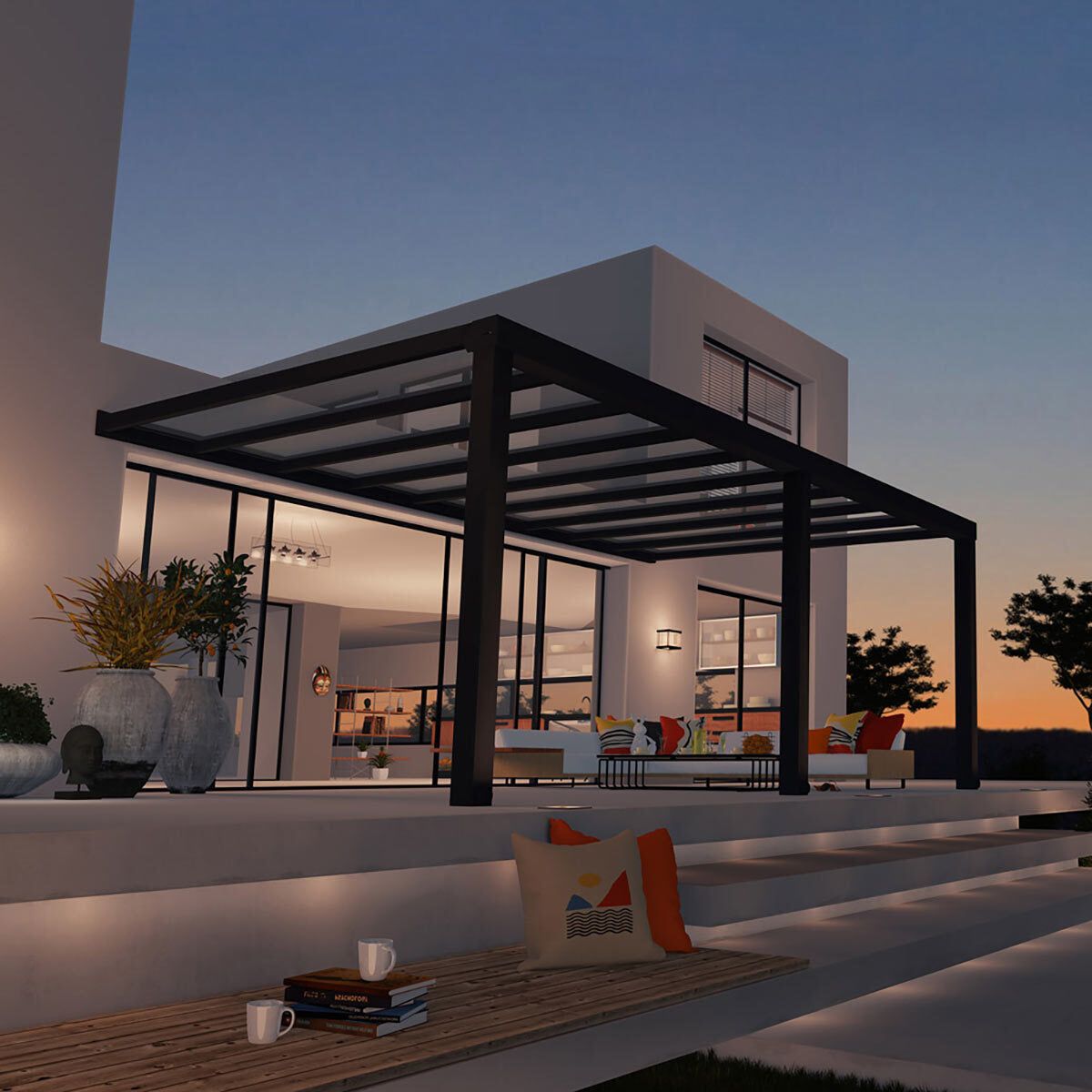 Palram Canopia Stockholm 11ft 2" x 21ft 8" (3.4 x 6.6m) Aluminium Patio Cover