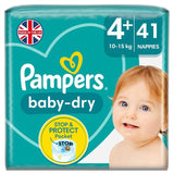 Pampers Baby-Dry Nappies Size 4+ (10-15kg) Essential Pack 41 per pack