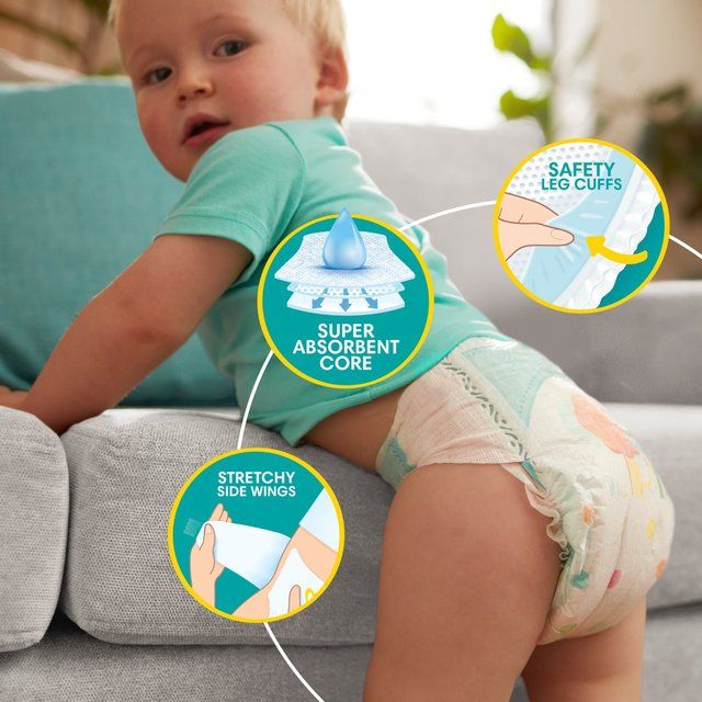 Pampers Baby-Dry Nappies Size 7 (15kg+) Essential Pack 30 per pack