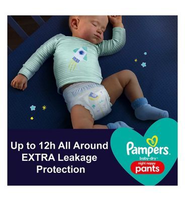 Pampers Baby-Dry Night Pants, Size 6, 24 Nappies