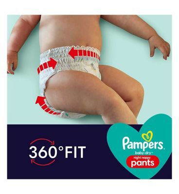 Pampers Baby-Dry Night Pants, Size 6, 24 Nappies