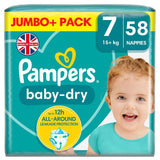 Pampers Baby-Dry Size 7 Nappies Jumbo+ Pack