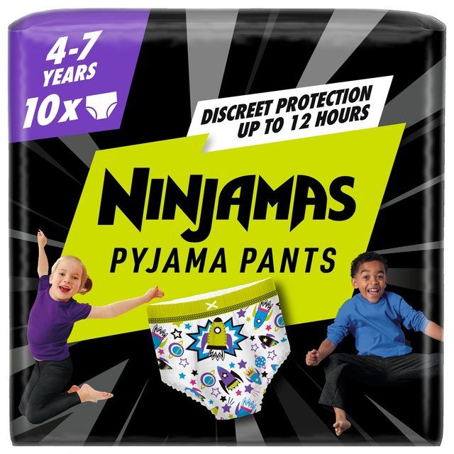 Pampers Ninjamas Pyjama Pants Boys 10 Pyjama Pants 4-7 Years 17-30kg 10 per pack