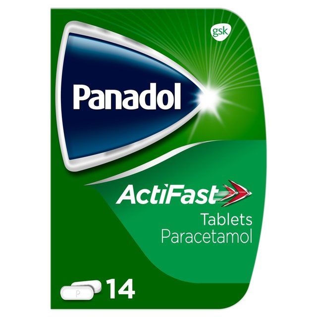 Panadol ActiFast Paracetamol Pain Killers 500mg 14 Tablets 14 per pack