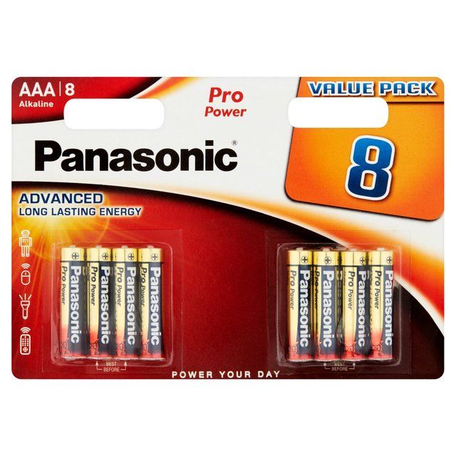 Panasonic Pro Power AAA Batteries Alkaline 8 per pack