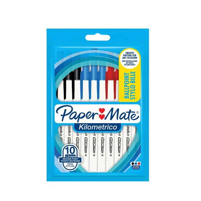 PAPERMATE KILOMETRICO Assorted 10 per pack