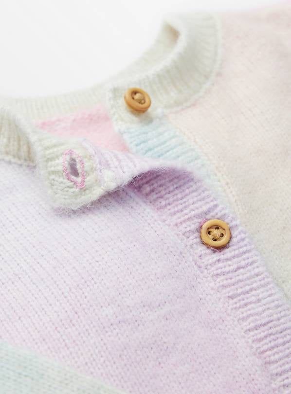 Pastel Ombre Knitted Cardigan & Leggings Set Up to 3 mths