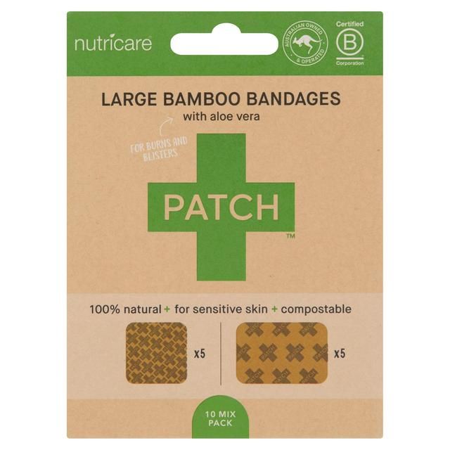 PATCH Bamboo Sensitive Plasters Aloe Vera Large 10 per pack