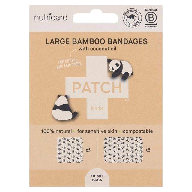 PATCH Kids Bamboo Sensitive Plasters Large 10 per pack