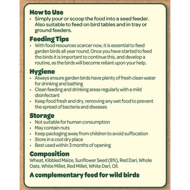 Peckish Natural Balance Seed Mix For Wild Birds 12.75kg