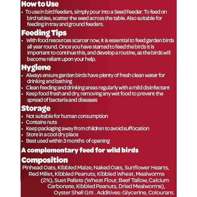 Peckish Robin Bird Seed and Insect Mix 1kg