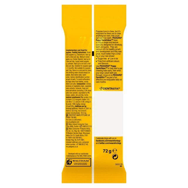 Pedigree Denta Tubo Puppy Dog Dental Treats 3 x 24g