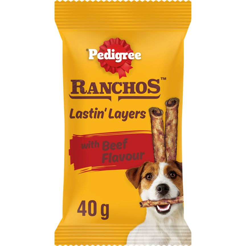 Pedigree Ranchos Lastin' Layers Dog Chew Treat Beef Flavour 40g