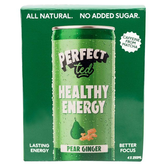 Perfect Ted Natural Energy Pear Ginger 4 x 250ml