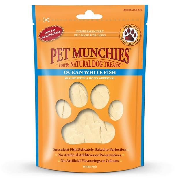 Pet Munchies 100% Natural Ocean White Fish Dog Treats 100g