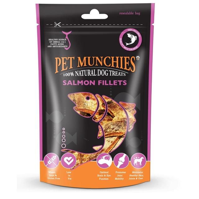 Pet Munchies 100% Natural Salmon Fillets Dog Treats 90g