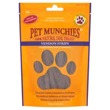 Pet Munchies 100% Natural Strips Venison Dog Treats 75g