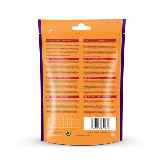 Pet Munchies Chicken with Blueberry Sticks 80g