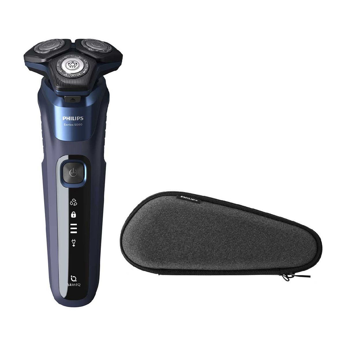 Philips Series 5000 Wet & Dry Electric Shaver with Pouch, Midnight Blue - S5585/30