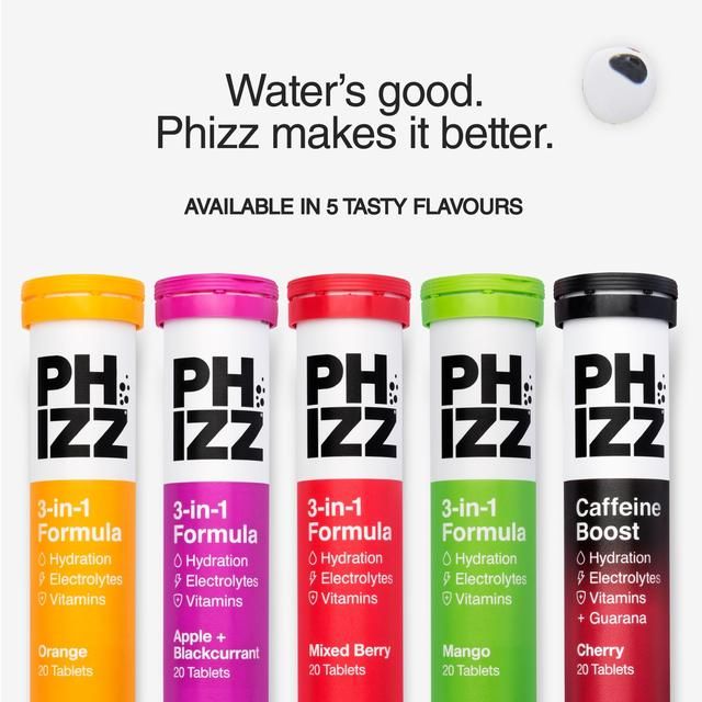Phizz Mixed Berry 3-in-1 Hydration Electrolytes and Vitamins Effervescent 60 per pack