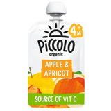 Piccolo Apple & Apricot Organic Pouch 4 mths+ 100g