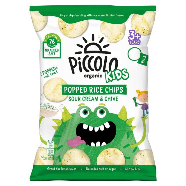 Piccolo Kids Popped Chips Sour Cream & Chive Multipack 4 x 20g
