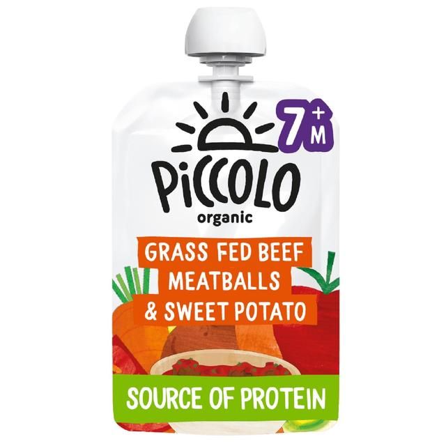 Piccolo Organic Sweet Potato & Beef Meatball Pouch 7 mths+ 130g