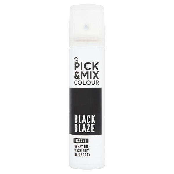 Pick & Mix Temporary Hair Colour Spray Black 75ml Black