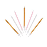 Pink White & Gold Birthday Candles 16 per pack