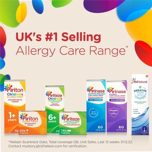 Piriteze Hayfever & Allergy Relief Antihistamine Cetirizine 7 per pack