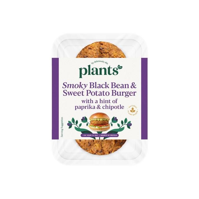 Plants by Deliciously Ella Sweet Potato & Black Bean Burger 2 x 100g