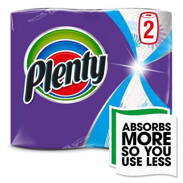 Plenty Decorated Kitchen Roll 2 per pack