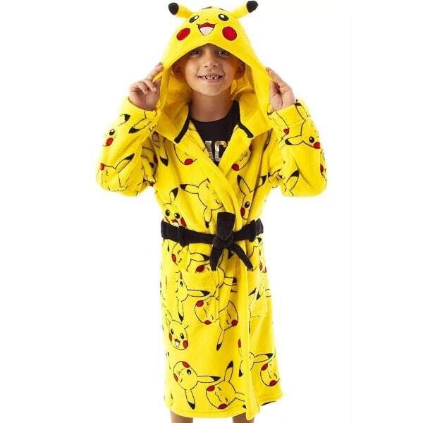 Pokemon Kids Pikachu Front Pocket Robe (5-6 Years)