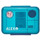 Polar Gear Clic-tite Personalise A-Z Stickers Trio Lunch Box 1.1L Blue
