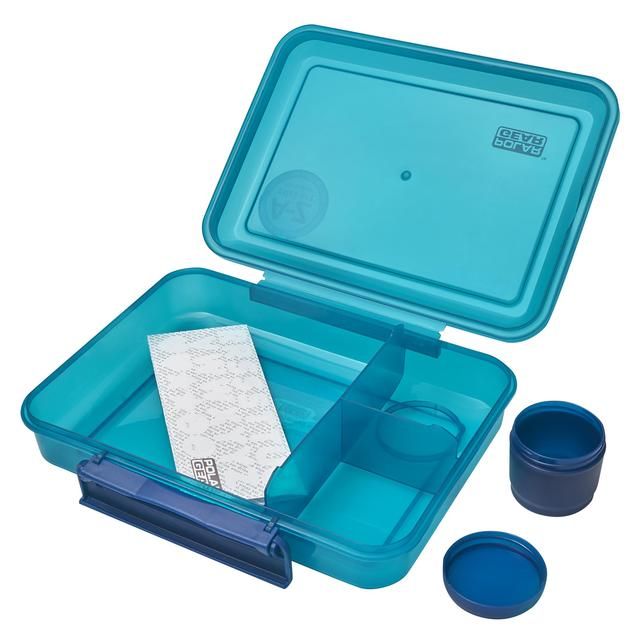 Polar Gear Clic-tite Personalise A-Z Stickers Trio Lunch Box 1.1L Blue