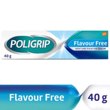 Poligrip Denture Adhesive Fixative Cream Flavour Free All-Day Hold 40g