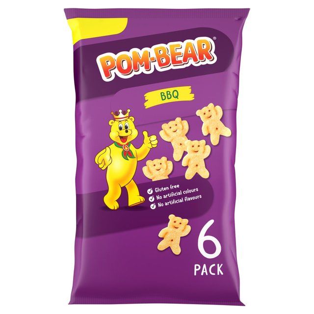 Pom-Bear BBQ Multipack Crisps 6 Pack 6 per pack