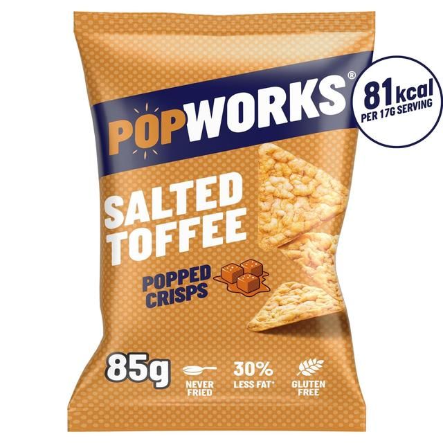 Popworks Salted Toffee Popped Crisps Sharing Bag 85g